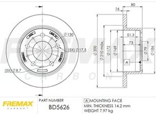 Disco de freio FIAT DUCATO 140 Natural Power BD-5626 comprar usado  Enviando para Brazil