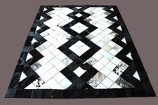 Novo Tapete de Couro de Vaca Feito à Mão Grande Patchwork Tapete de Área Cabelo comprar usado  Enviando para Brazil