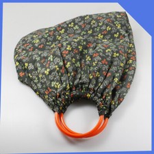 vintage Rosyjski Radziecki ZSRR Czarna tkanina Tote Shopper Torba na zakupy z uchwytami na sprzedaż  PL