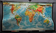 Weltkarte rollbild lehrtafel gebraucht kaufen  Berghülen