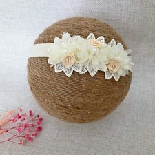 Ivory christening headband for sale  Shipping to Ireland
