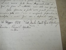 Lettera autografa 1923 usato  Bologna