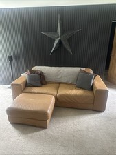 Natuzzi tan leather for sale  CREWE