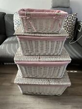 White wicker picnic for sale  VIRGINIA WATER