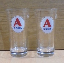 ALFA GREEK BEER ANUNCIING CONJUNTO DE DOIS COPOS 300ML comprar usado  Enviando para Brazil