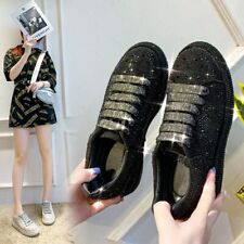 Tênis feminino de strass tênis tênis de skate sola grossa cano baixo tamanho comprar usado  Enviando para Brazil