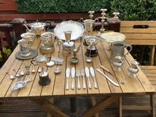 LOTE DE EMPREGOS Talheres de Mesa Vintage Banhado a Prata e Mais comprar usado  Enviando para Brazil