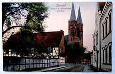 AK Stendal - partie an der Weberstrasse mit Dom 1908 na sprzedaż  Wysyłka do Poland