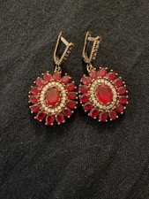 Brincos ovais de prata esterlina 925 com strass turco Hurrem Sultan comprar usado  Enviando para Brazil
