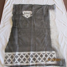 TELA DE MATERIAL DE RED BLANCA NEGRA 29"" X 40"" costura artesanía decoración ventana cortina segunda mano  Embacar hacia Mexico