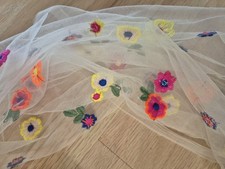Embroidered tulle fabric for sale  Lead Hill