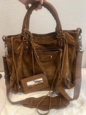 Bolsa Balengiaga Velo 2 Vias Camurça Marrom City Arena Bronze Stud Strap Espelho Bolsa de Pó comprar usado  Enviando para Brazil