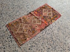 Usado, Tapete Kilim Turco Vintage 1,6x3,4 pés | Tapete Tribal Pequeno de Lã Feito à Mão comprar usado  Enviando para Brazil
