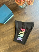 Shorts de bicicleta Victoria's Secret rosa preto com logotipo arco-íris, médio comprar usado  Enviando para Brazil