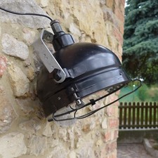 stary radziecki reflektor wojskowy, lampa przemysłowa, loft vintage lata 70/80, używany na sprzedaż  PL