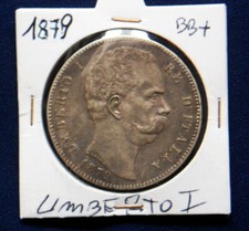 Moneta argento 1879 usato  Santa Vittoria d'Alba