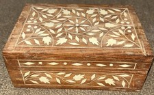 Inlaid wood box for sale  Clarks Summit