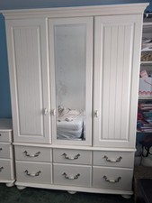 White triple wardrobe for sale  SITTINGBOURNE