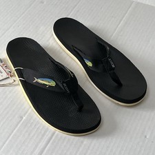 Sandálias masculinas Scott Hawaii 13 Hokulea flip flop preto Mahi peixe borracha barco comprar usado  Enviando para Brazil
