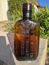 THE F. CHEVALIER CO. Garrafa âmbar em relevo WHISKEY MERCHANTS SAN FRANCISCO comprar usado  Enviando para Brazil