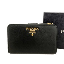 Carteira dobrável de couro PRADA Saffiano preta/4BC0125 comprar usado  Enviando para Brazil