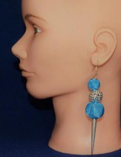 Vintage Plateado Colgante Azul Transparente Pedrería Forma de Bola Pendientes, usado comprar usado Vintage Plateado Colgante Azul Transparente Pedrería Forma de Bola Pendientes, usado comprar usado  Enviando para Brazil