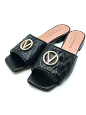 Usado, Sandálias Valentino by Mario Valentino Afrodite couro acolchoado preto tamanho 6 comprar usado  Enviando para Brazil