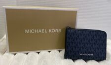 Original Nuevo Michael Kors Jet Set Azul Logo Firma Cartera segunda mano  Embacar hacia Argentina