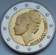 Très belle réplique 2 Euro Monaco 2007 Grace Kelly pièce copie copy, używany na sprzedaż  Wysyłka do Poland