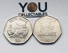 Gibraltar 50p fifty for sale  BASILDON