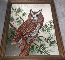 Vintage framed owl for sale  Barstow