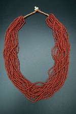 Berber Colar Mediterrâneo Natural Red Sea Coral 16 Fileiras L.20"1/2 Étnica comprar usado  Enviando para Brazil