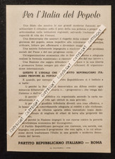 Volantino partito repubblicano usato  Albano Laziale