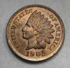 Usado, 1902 centavo indiano principalmente vermelho bom e original CH UNC VERMELHO E MARROM AD133 comprar usado  Enviando para Brazil