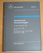 Tabellenbuch mercedes 1988 gebraucht kaufen  Schorndorf