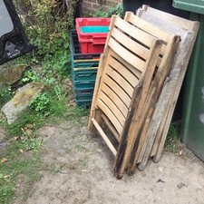 Set hardwood folding for sale  CAMBRIDGE