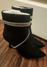 Botas de tornozelo La Moda salto preto tamanho 10 comprar usado  Enviando para Brazil