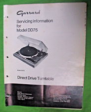 Garrard service manual for sale  Southold