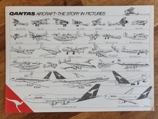 Ficha técnica de aeronaves Qantas tamanho A4 década de 1980, usado comprar usado  Enviando para Brazil