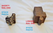 Usado, EXTREMIDADES DE SUBSTITUIÇÃO DE TRILHO DE CAMA DE FERRO VINTAGE, tipo de trilho deve ser determinado (não universal comprar usado  Enviando para Brazil