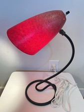 Mid Century Kurt Versen 1950’s RARO abajur de mesa de ferro vermelho sombra de fibra de vidro BOM! comprar usado Mid Century Kurt Versen 1950’s RARO abajur de mesa de ferro vermelho sombra de fibra de vidro BOM! comprar usado  Enviando para Brazil