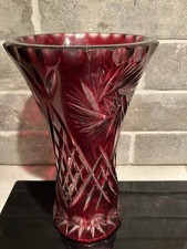 Red crystal faceted for sale  BECCLES