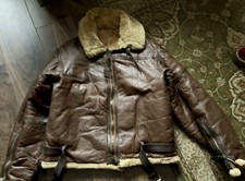 Vintage leather sheepskin for sale  PONTEFRACT