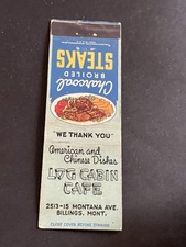 Billings vintage Montana Matchbook “Log Cabin Cafe” comprar usado  Enviando para Brazil