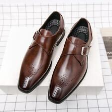 Sapatos sociais Oxford masculinos feitos à mão de couro preto alça de monge festa de casamento formal comprar usado  Enviando para Brazil