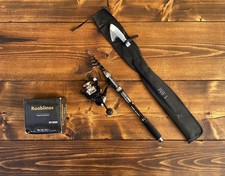 Conjunto de vara de pesca telescópica 6 pés/180 cm, aderência ajustável, jogo leve, portátil comprar usado  Enviando para Brazil