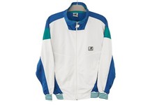 Vintage NEW BALANCE Kurtka dresowa Pełny zamek błyskawiczny Rozmiar S biała niebieska lata 90. sport, używany na sprzedaż  PL