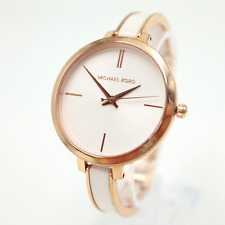 Reloj Michael Kors Jaryn Mujer 36mm Oro Rosa Blanco Brazalete Pulsera Mk-4342 segunda mano  Embacar hacia Argentina