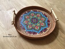 Serviertablett rattan holz gebraucht kaufen  Laaber