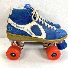 Usado, Tênis vintage década de 1970 San Francisco patins cano alto listrado azul camurça comprar usado Usado, Tênis vintage década de 1970 San Francisco patins cano alto listrado azul camurça comprar usado  Enviando para Brazil